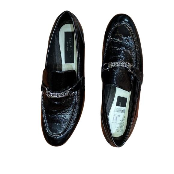 New Rag & Bone Women's Black Loafers Size 10 - Picture 1 of 11
